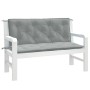 Cojines banco jardín 2 uds tela gris claro melange 120x50x7 cm en Decoración | Comprar online en Foru.es