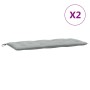 Cojines banco jardín 2 uds tela gris claro melange 120x50x7 cm en Decoración | Comprar online en Foru.es