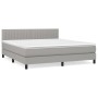 Cama box spring con colchón tela gris claro 180x200 cm de vidaXL, Camas y somieres - Ref: Foro24-3140233, Precio: 531,70 €, D...