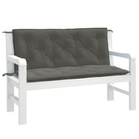 Cojines banco jardín 2 uds tela gris oscuro melange 120x50x7 cm en Decoración | Comprar online en Foru.es