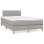 Cama box spring con colchón tela gris claro 120x200 cm de vidaXL, Camas y somieres - Ref: Foro24-3140761, Precio: 387,85 €, D...