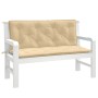 Cojines para banco jardín 2 uds tela beige melange 120x50x7 cm en Decoración | Comprar online en Foru.es