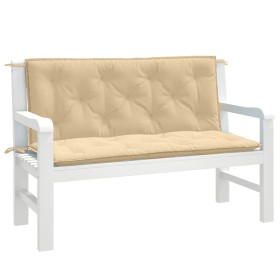 Cojines para banco jardín 2 uds tela beige melange 120x50x7 cm en Decoración | Comprar online en Foru.es