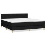 Cama box spring con colchón tela negro 160x200 cm de vidaXL, Camas y somieres - Ref: Foro24-3140787, Precio: 505,83 €, Descue...
