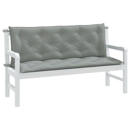 Cojines banco jardín 2 uds tela gris claro melange 150x50x7 cm en Decoración | Comprar online en Foru.es