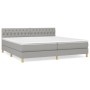 Cama box spring con colchón tela gris claro 200x200 cm de vidaXL, Camas y somieres - Ref: Foro24-3140881, Precio: 572,46 €, D...