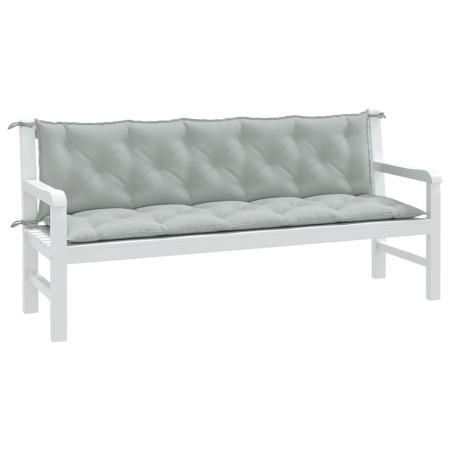 Cojines banco jardín 2 uds tela gris claro melange 180x50x7 cm en Decoración | Comprar online en Foru.es