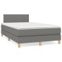 Cama box spring con colchón tela gris oscuro 120x200 cm de vidaXL, Camas y somieres - Ref: Foro24-3140442, Precio: 378,62 €, ...