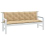 Cojines para banco jardín 2 uds tela beige melange 180x50x7 cm en Decoración | Comprar online en Foru.es