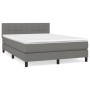Cama box spring con colchón tela gris oscuro 140x190 cm de vidaXL, Camas y somieres - Ref: Foro24-3140050, Precio: 473,75 €, ...