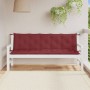Cojines banco jardín 2 uds tela rojo tinto melange 180x50x7 cm en Decoración | Comprar online en Foru.es