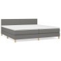 Cama box spring con colchón tela gris oscuro 200x200 cm de vidaXL, Camas y somieres - Ref: Foro24-3140482, Precio: 564,09 €, ...