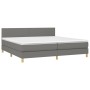 Cama box spring con colchón tela gris oscuro 200x200 cm de vidaXL, Camas y somieres - Ref: Foro24-3140482, Precio: 564,09 €, ...