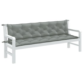 Cojines banco jardín 2 uds tela gris claro melange 200x50x7 cm en Decoración | Comprar online en Foru.es