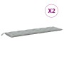 Cojines banco jardín 2 uds tela gris claro melange 200x50x7 cm en Decoración | Comprar online en Foru.es