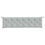Cojines banco jardín 2 uds tela gris claro melange 200x50x7 cm en Decoración | Comprar online en Foru.es
