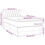 Cama box spring con colchón tela gris oscuro 100x200 cm de vidaXL, Camas y somieres - Ref: Foro24-3140834, Precio: 305,37 €, ...