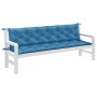 Cojines para banco jardín 2 uds tela azul melange 200x50x7 cm en Decoración | Comprar online en Foru.es