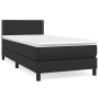 Cama box spring con colchón cuero sintético negro 90x190 cm de vidaXL, Camas y somieres - Ref: Foro24-3141041, Precio: 293,06...
