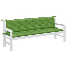 Cojines para banco jardín 2 uds tela verde melange 200x50x7 cm en Decoración | Comprar online en Foru.es