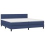 Cama box spring con colchón tela azul 200x200 cm de vidaXL, Camas y somieres - Ref: Foro24-3140087, Precio: 594,04 €, Descuen...