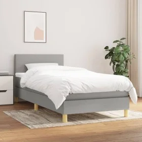 Boxspringbett mit hellgrauer Stoffmatratze 80x200 cm von vidaXL, Betten und Lattenroste - Ref: Foro24-3140409, Preis: 263,33 ...