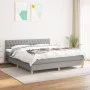Box spring bed with light gray fabric mattress 180x200 cm by vidaXL, Beds and slatted bases - Ref: Foro24-3140873, Price: 509...