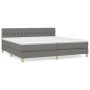 Cama box spring con colchón tela gris oscuro 200x200 cm de vidaXL, Camas y somieres - Ref: Foro24-3140882, Precio: 562,81 €, ...