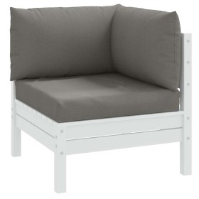 Cojines para sofá de palets 3 uds tela gris oscuro melange en Decoración | Comprar online en Foru.es