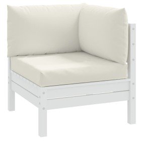 Cojines para sofá de palets 3 uds tela crema melange en Decoración | Comprar online en Foru.es