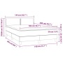 Cama box spring con colchón tela color crema 140x200 cm de vidaXL, Camas y somieres - Ref: Foro24-3140542, Precio: 423,84 €, ...