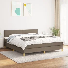 Boxspringbett mit taupegrauer Stoffmatratze 160x200 cm von vidaXL, Betten und Lattenroste - Ref: Foro24-3140469, Preis: 500,0...