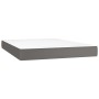 Cama box spring con colchón cuero sintético gris 140x200 cm de vidaXL, Camas y somieres - Ref: Foro24-3141009, Precio: 441,42...