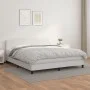 Box spring bed with white synthetic leather mattress 180x200 cm by vidaXL, Beds and slatted bases - Ref: Foro24-3141018, Pric...