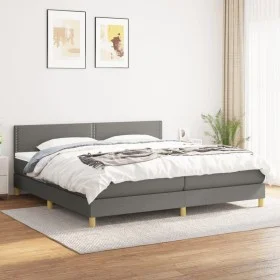 Boxspringbett mit dunkelgrauer Stoffmatratze 200x200 cm von vidaXL, Betten und Lattenroste - Ref: Foro24-3140562, Preis: 556,...