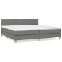 Cama box spring con colchón tela gris oscuro 200x200 cm de vidaXL, Camas y somieres - Ref: Foro24-3140562, Precio: 546,44 €, ...