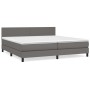 Cama box spring con colchón cuero sintético gris 200x200 cm de vidaXL, Camas y somieres - Ref: Foro24-3141027, Precio: 616,43...