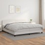 Cama box spring con colchón cuero sintético blanco 200x200 cm de vidaXL, Camas y somieres - Ref: Foro24-3141024, Precio: 599,...