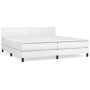 Cama box spring con colchón cuero sintético blanco 200x200 cm de vidaXL, Camas y somieres - Ref: Foro24-3141024, Precio: 599,...
