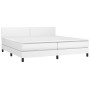 Cama box spring con colchón cuero sintético blanco 200x200 cm de vidaXL, Camas y somieres - Ref: Foro24-3141024, Precio: 599,...