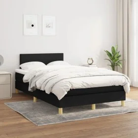 Cama box spring con colchón tela negro 120x200 cm de vidaXL, Camas y somieres - Ref: Foro24-3140443, Precio: 378,63 €, Descue...
