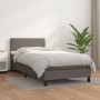 Cama box spring con colchón cuero sintético gris 100x200 cm de vidaXL, Camas y somieres - Ref: Foro24-3141051, Precio: 319,42...