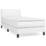 Cama box spring con colchón cuero sintético blanco 100x200 cm de vidaXL, Camas y somieres - Ref: Foro24-3141048, Precio: 310,...