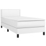 Cama box spring con colchón cuero sintético blanco 100x200 cm de vidaXL, Camas y somieres - Ref: Foro24-3141048, Precio: 310,...
