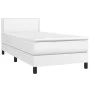Box spring bed with white synthetic leather mattress 90x190 cm by vidaXL, Beds and slatted bases - Ref: Foro24-3141042, Price...