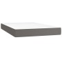 Cama box spring con colchón cuero sintético gris 120x200 cm de vidaXL, Camas y somieres - Ref: Foro24-3141057, Precio: 395,43...