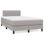 Cama box spring con colchón tela gris claro 120x200 cm de vidaXL, Camas y somieres - Ref: Foro24-3140201, Precio: 365,21 €, D...