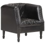 Sillón con diseño de cubo cuero de cabra auténtico negro de vidaXL, Sillones - Ref: Foro24-286617, Precio: 271,89 €, Descuent...