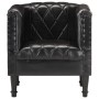 Sillón con diseño de cubo cuero de cabra auténtico negro de vidaXL, Sillones - Ref: Foro24-286617, Precio: 271,89 €, Descuent...