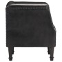 Sillón con diseño de cubo cuero de cabra auténtico negro de vidaXL, Sillones - Ref: Foro24-286617, Precio: 271,89 €, Descuent...